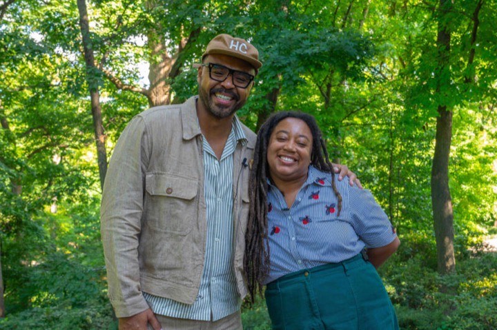 Hilton Carter and Arvolyn Hill in the Forest at NYBG